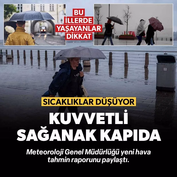 Meteoroloji il il uyardı: Kuvvetli sağanak kapıda